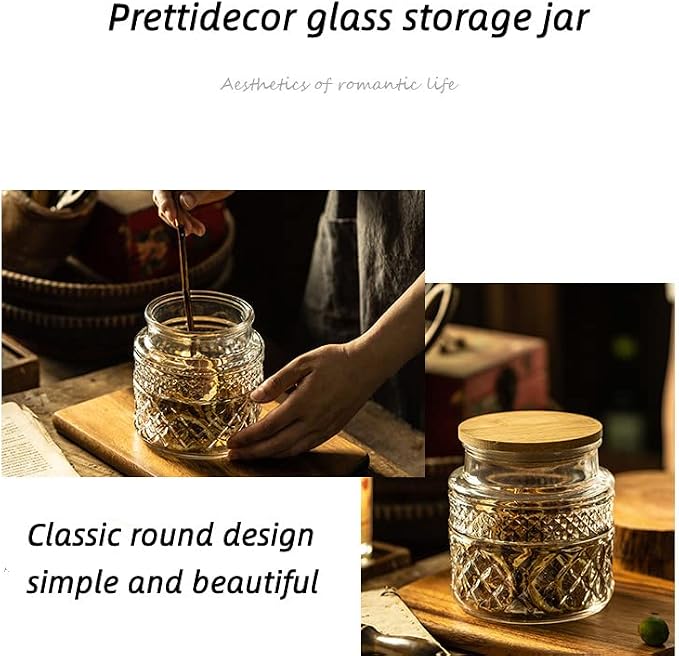 Prettidecor Glass Storage Jar, 38 FL OZ, Food Canisters - Image 4