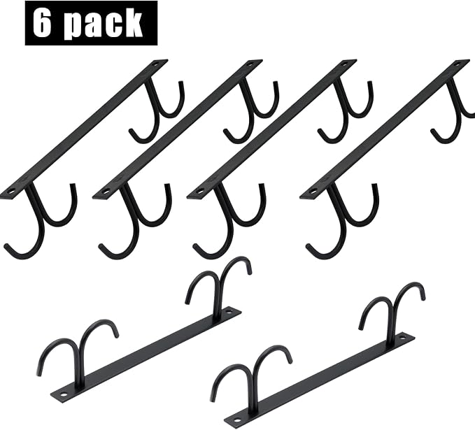 6 Pack Mug Holder with 24 Hooks, Coffee Cup Holder Under Cabinet Organizer - Image 5