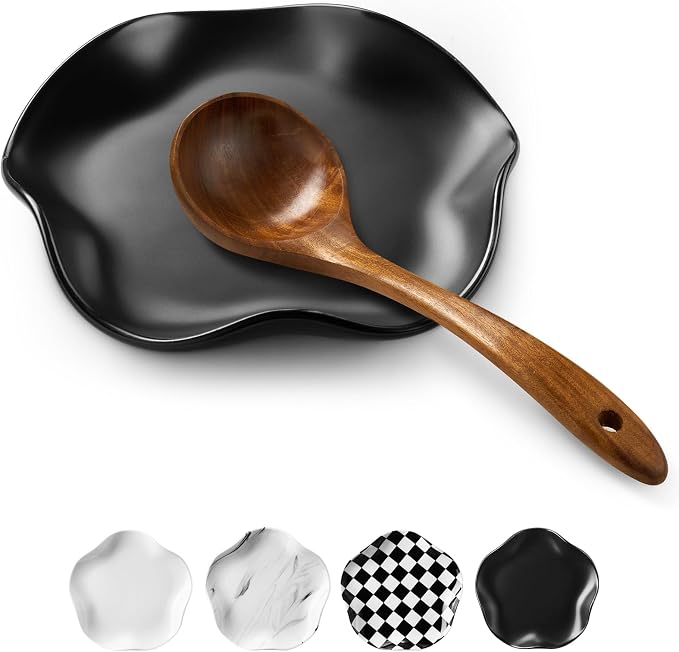 ABRUTY Spoon Rest for Stove Top, Ceramic Spoon Holder for Counter, Modern by ABRUTY
