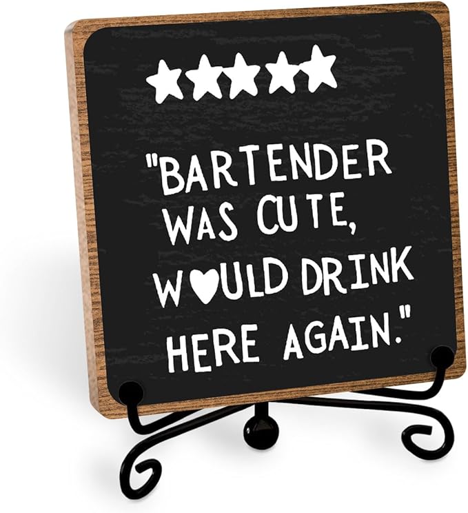Funny Home Bar Plaque, Wooden by Toerifer