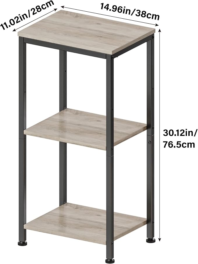 3 -Tier End Table, Tall Nightstand - Image 3