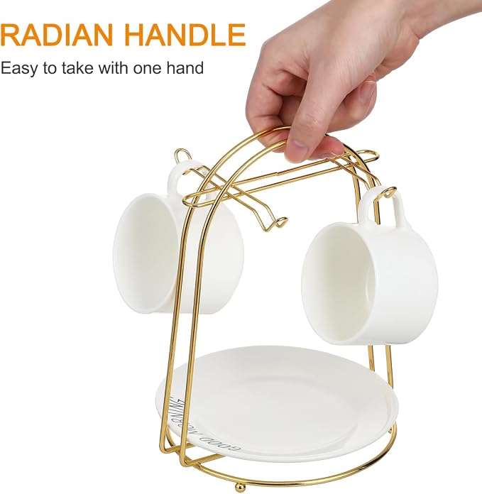 jojofuny Golden Mugs Display Holder Stand - Image 3