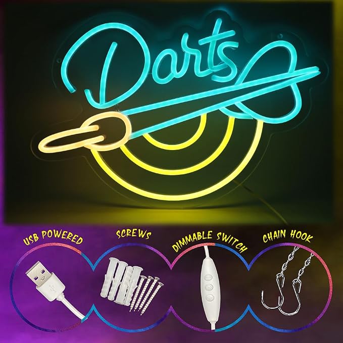 Darts Neon Sign Dart Board Light - Image 5
