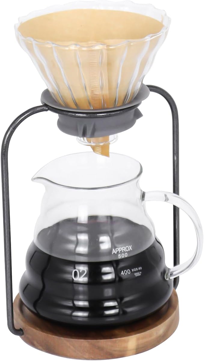 SOTECH Pour Over Coffee Dripper Set, Filter Holder Glass Server by SOTECHLLC