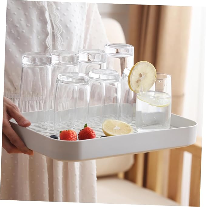 IMIKEYA Double Layer Drain Storage Tray Dish Tray Drip Small Dish Rack Drainer - Image 6