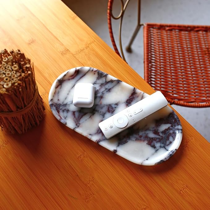 DUANYAN Natural Marble Tray, Coffee Table, Paper Cup, Cake Display, Coffee bar - Image 6