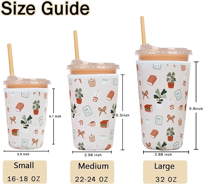 Reusable Insulated Sleeve for Iced Coffee Cup, Beverage Holder for Iced Coffee - Image 5
