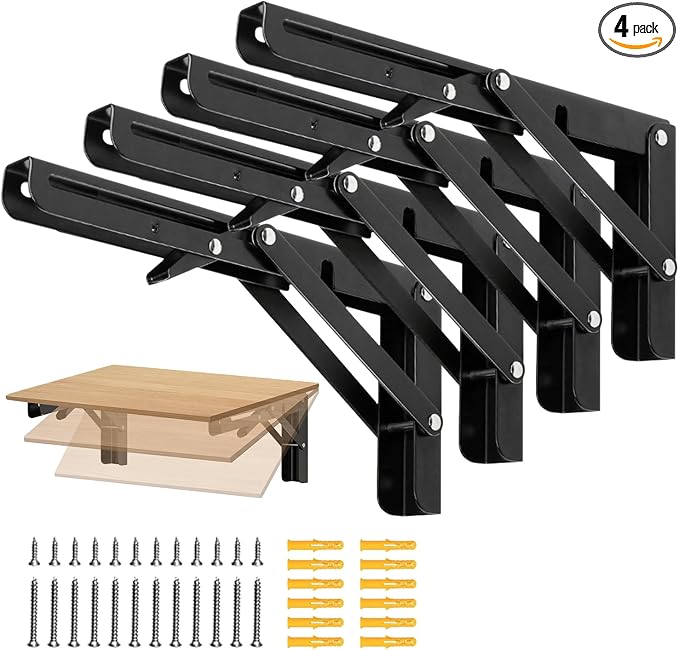 Folding Shelf Brackets 22 inch Foldable Shelf Bracket Heavy Duty Collapsible by Unknown
