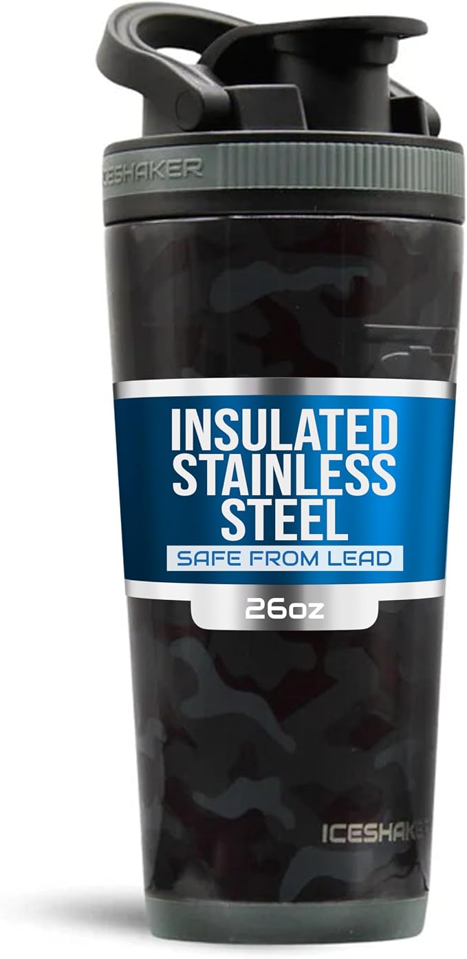 Ice Shaker Insulated Stainless Steel Shaker Bottle | 26oz by IceShaker