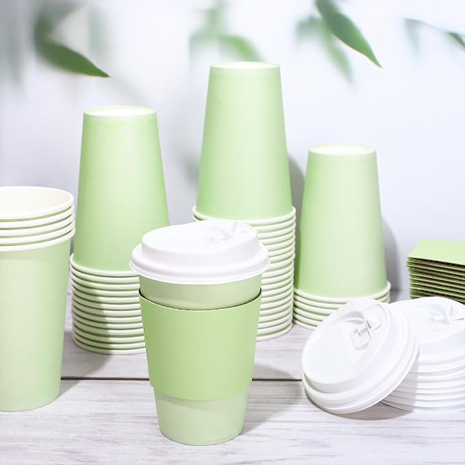JarThenaAMCS 50Pcs St. Patrick's Day Green Disposable Coffee Cups - Image 5