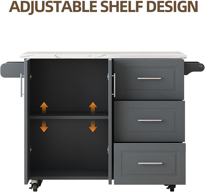 4 EVER WINNER Kitchen Island on Wheels - Image 5