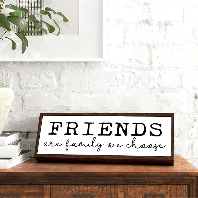 Friends are Family We Choose Sign, Friendship Wood Sign, Modern Farmhouse Wall - Image 2