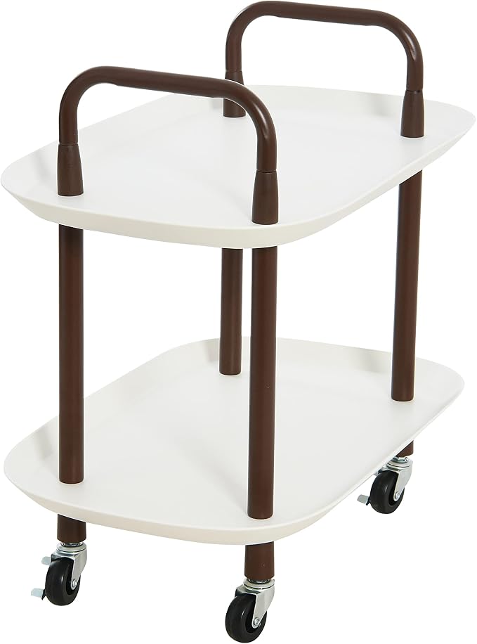 Main + Mesa Modern Plastic and Metal 2-Tier Trolley - Image 7