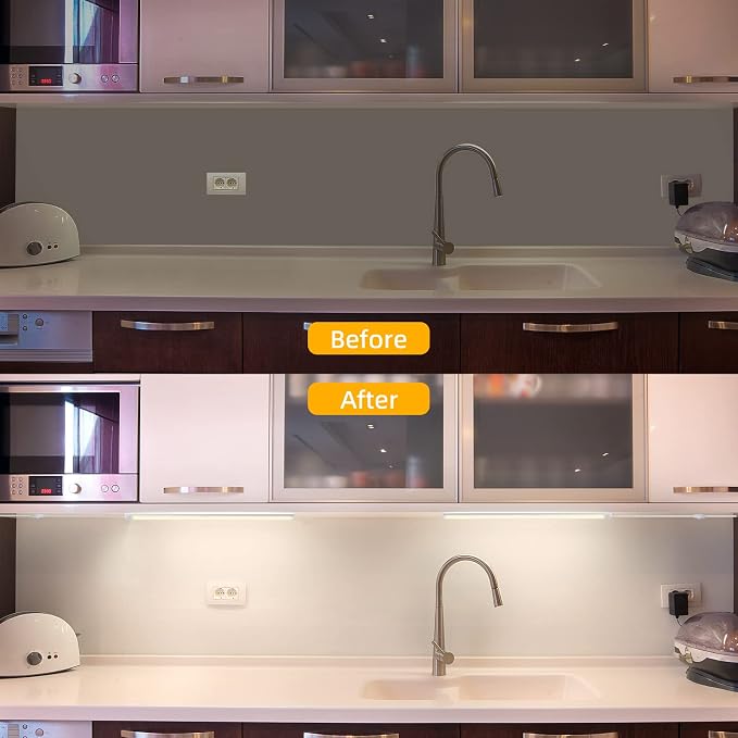 Under Cabinet Lights, 12 Inch Dimmable LED Under Cabinet Lighting, Natural - Image 4