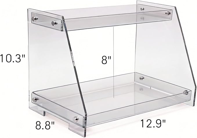 ROYALITA 2 Tier Pink Heart Bathroom Countertop Organizer Display Shelf - Image 3