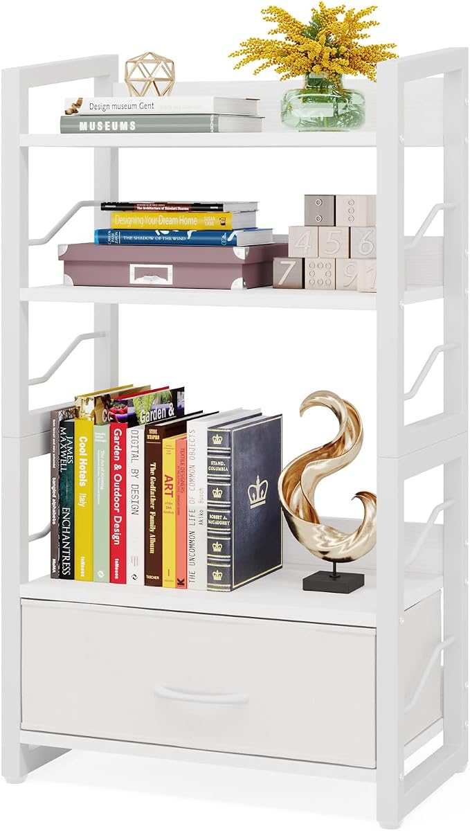 Hosfais Small Bookshelf with Drawer by HosfaisHome