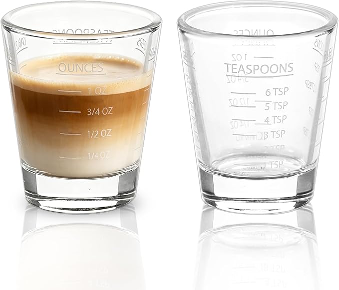 Shot Glasses Measuring cup Espresso Shot Glass Liquid Heavy Wine 2 Pack by BCnmviku