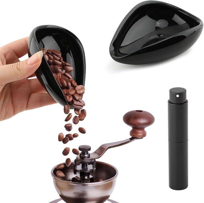 Coffee Bean Dosing Cup and RDT Spray Bottle Set, Ceramic Espresso Dosing Cup by Unknown