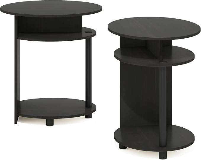 Furinno JAYA Simple Design Oval End Table Set of 2 - Image 6