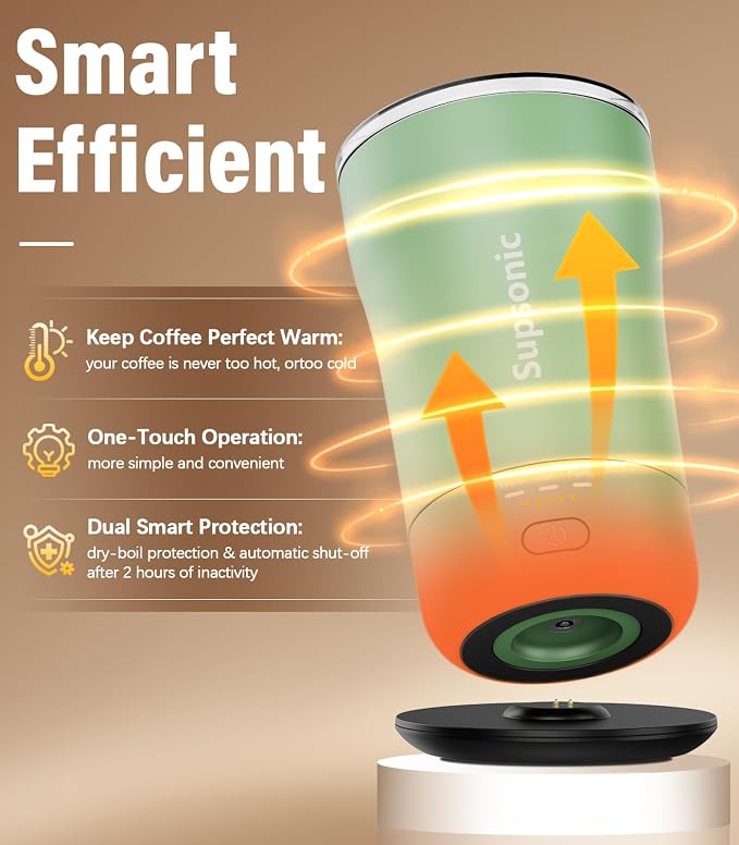 Supsonic - 14oz Heated Coffee Mug, Self-Heating Travel Mug - Image 3
