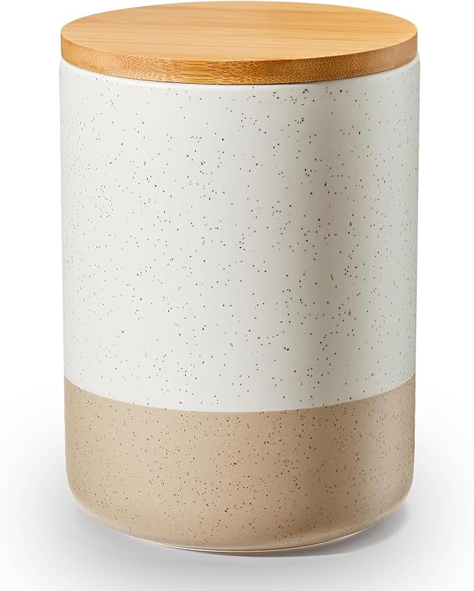 Yangbaga Canister Sets for Kitchen Counter, 80 OZ Large Ceramic Food Storage by Hanber