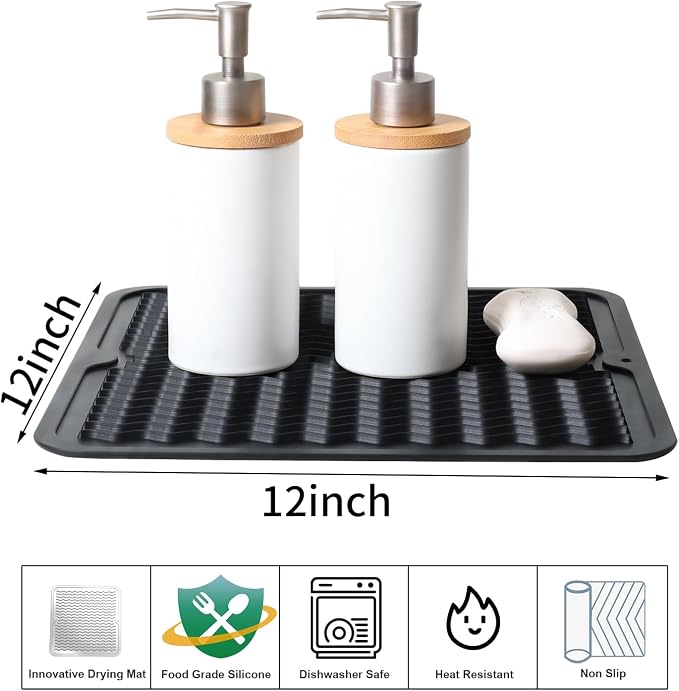 ZLR 2 Pcs 4-in-1 Silicone Mat 12" x 12" / 305 x 306mm Square - Image 2