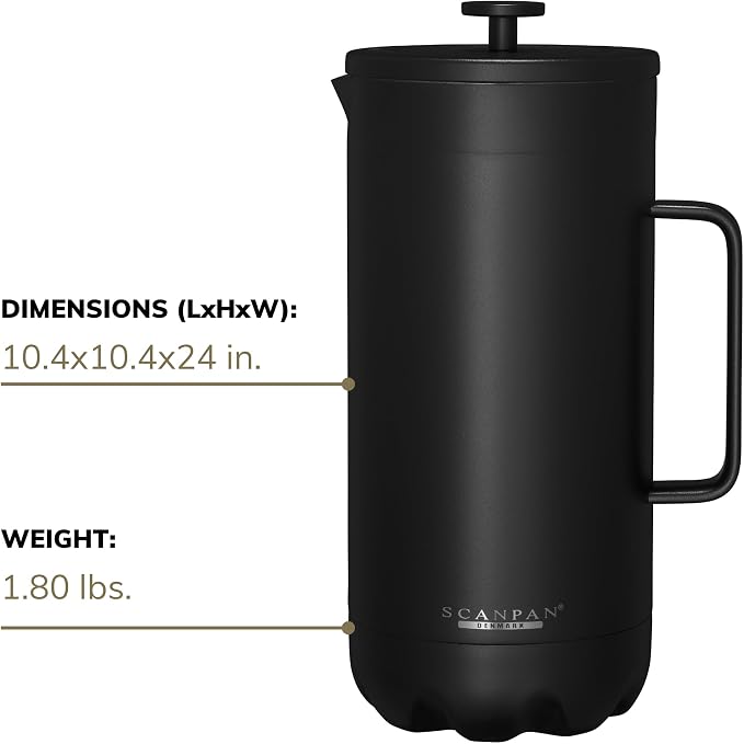 Scanpan TO GO French Press Coffee Maker 1.0L + 4 Vacuum Cups 250 mL - Image 3
