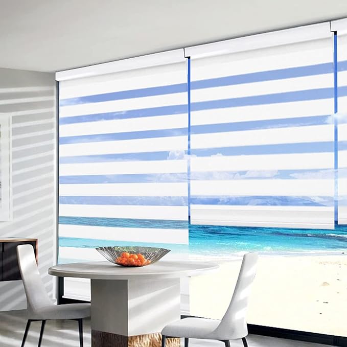 Joydeco Cordless Zebra Blinds for Windows, Dual Layer Free-Stop Zebra Shades - Image 8