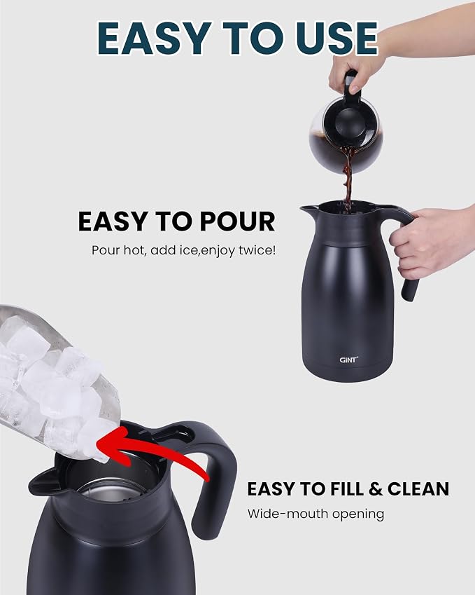 GiNT 51Oz Stainless Steel Thermal Coffee Carafe - Image 7