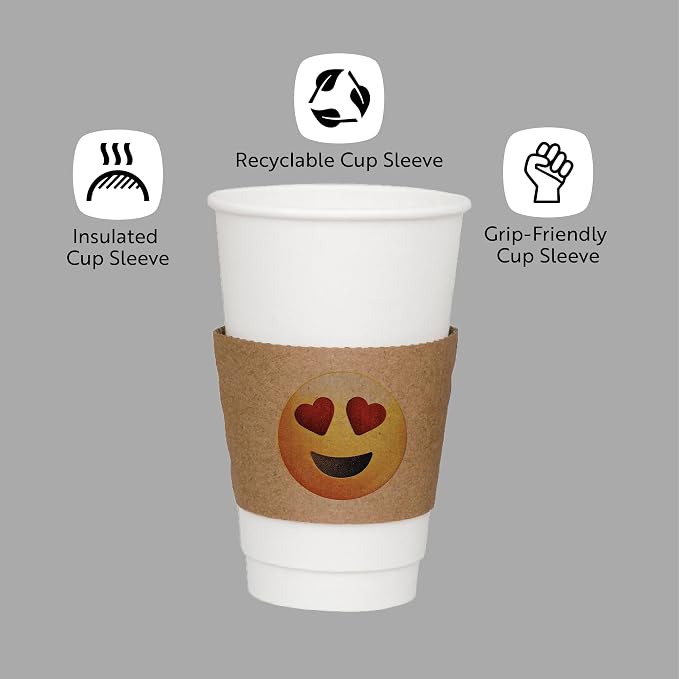 Restaurantware SLEEVES ONLY: Restpresso 5.1 x 2.8 Inch Coffee Cup Sleeves 50 - Image 4