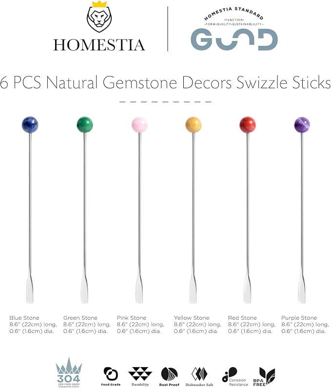 Homestia 6PCS 8.6" Stainless Steel Coffee Stirrers - Image 9
