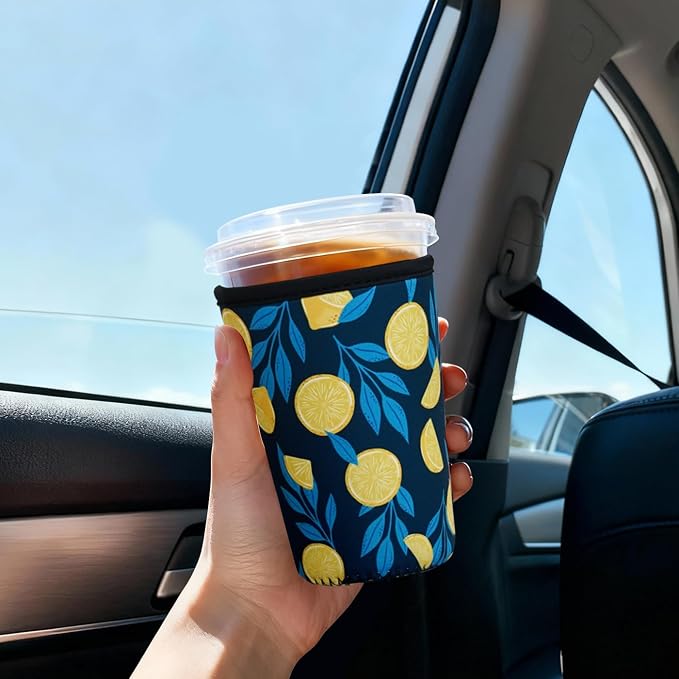 Reusable Insulated Sleeve for Iced Coffee Cup, Beverage Holder for Iced Coffee - Image 3