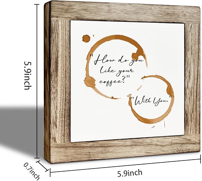 Funny Cafe Wooden Sign, How Do You Like Your Coffee - Image 2