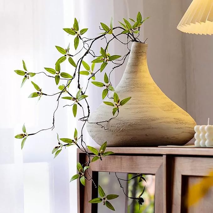 Melorca&Guilla Artificial Plants, Faux Greenery Stems Vase Branches Fake Plants - Image 2
