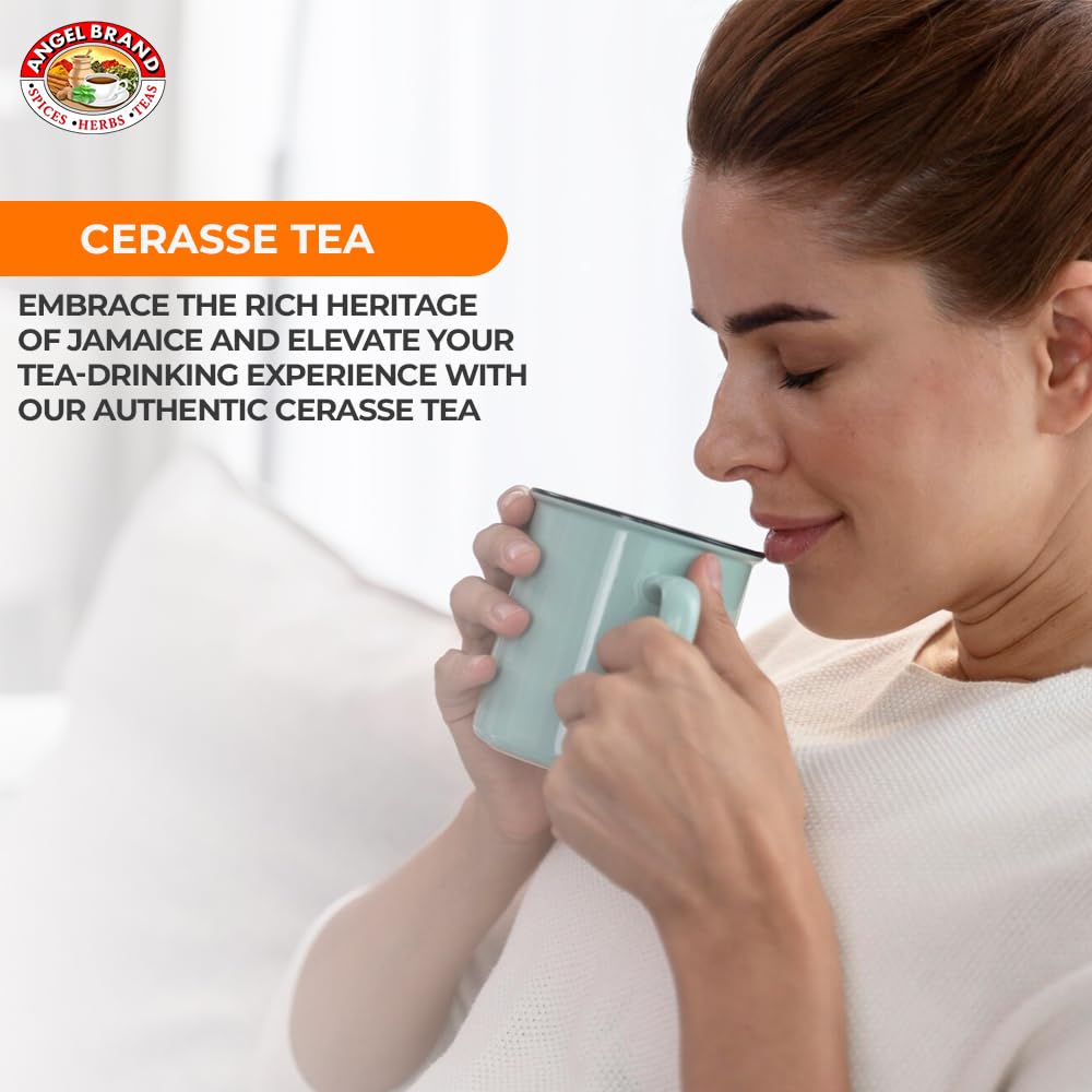 Angel Brand Cerasse Tea Bags Jamaican 25 – Pack of 3 – Herbal Tea for Cleansing, Detox, &