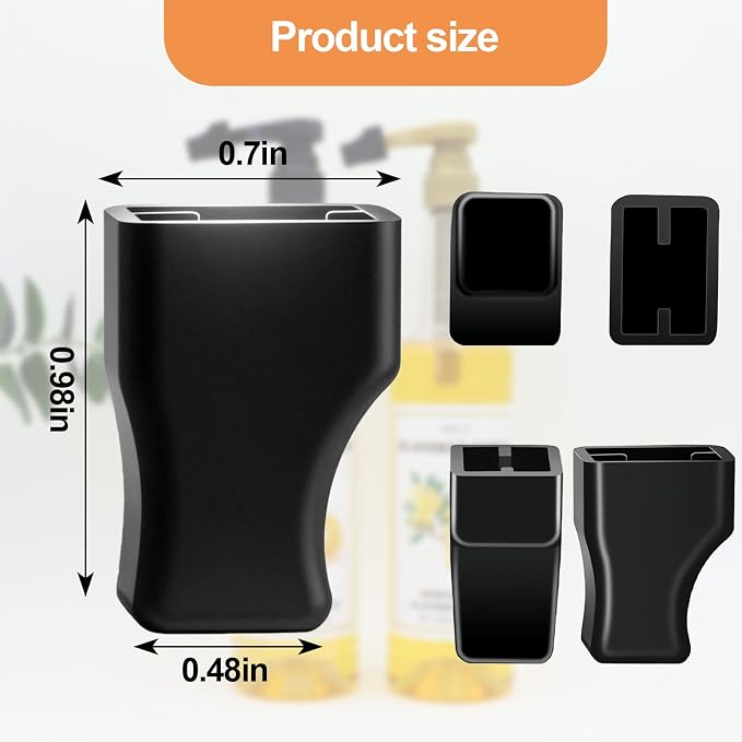 15 Pcs Coffee Syrup Pump Tip Covers Black Rubber Seal Caps - Image 2