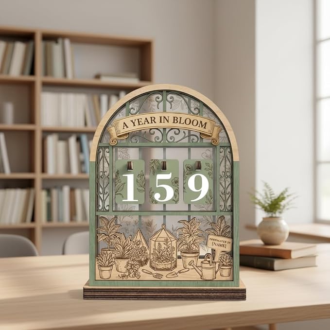 Personalized Book Read Tracker, Wooden Books Read This Year Counter, Reading - Image 2