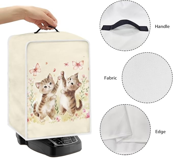 Cute Palying Cats Coffee Maker Cover Coffee Machine Dust Cover Lightweight - Image 5