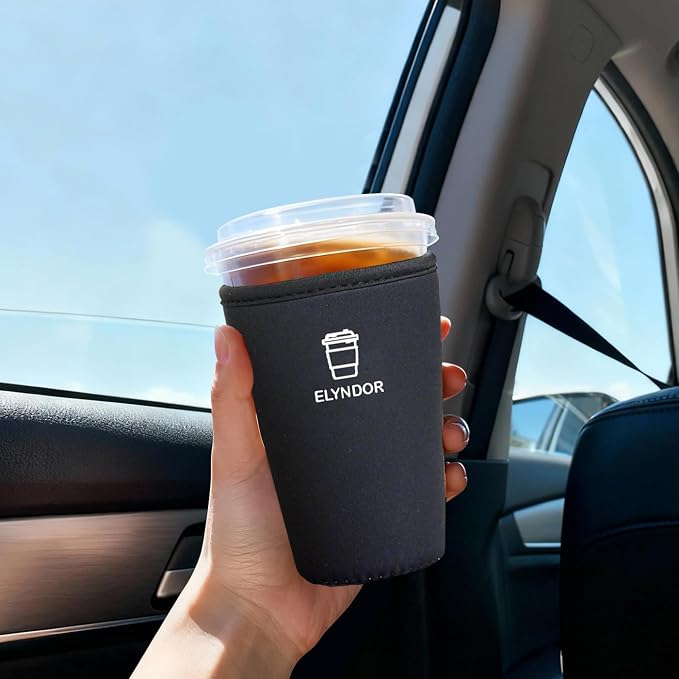 Reusable Insulated Sleeve for Iced Coffee Cup, Beverage Holder for Iced Coffee - Image 3