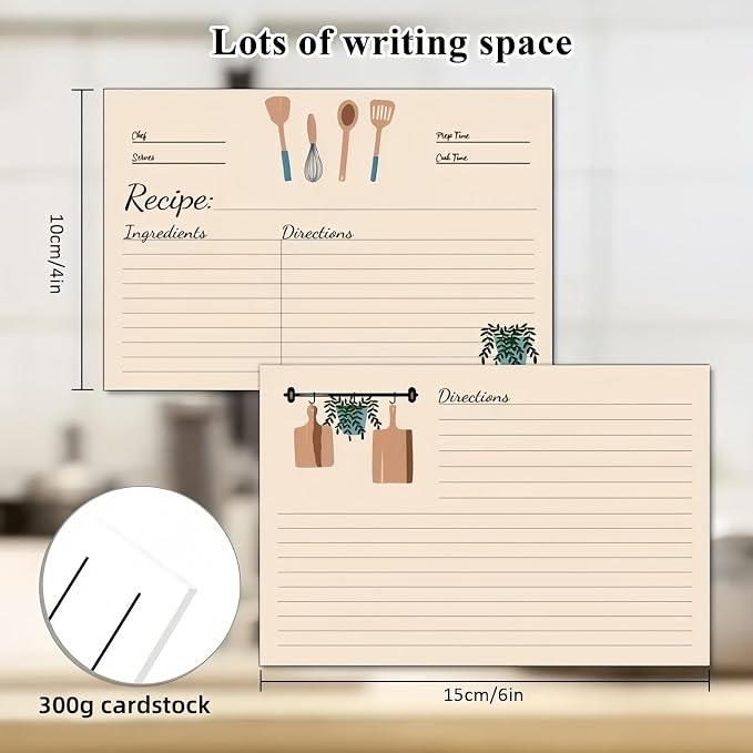 YOJO Recipe Cards, Double Sided Cardstock - Image 3