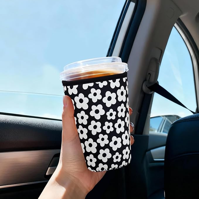 Reusable Insulated Sleeve for Iced Coffee Cup, Beverage Holder for Iced Coffee - Image 3