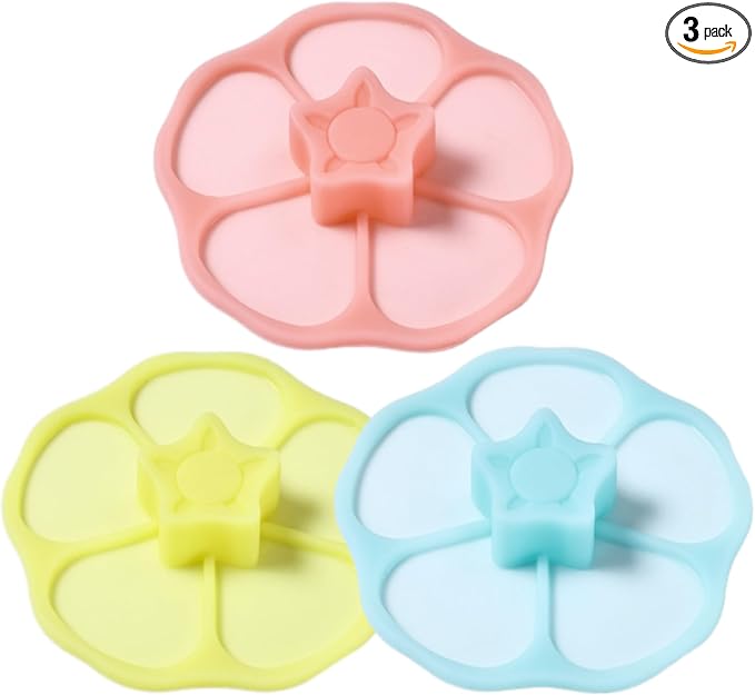 flower Silicone Cup Covers, Flexible Mug Covers, Tea Pots, Hot Cup Lids by MAQMAQQ