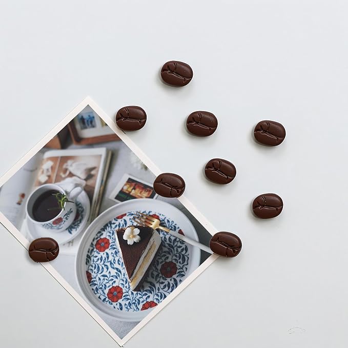 22Pcs Cute Coffee Bean Decor Fridge Magnets, Gift - Image 2
