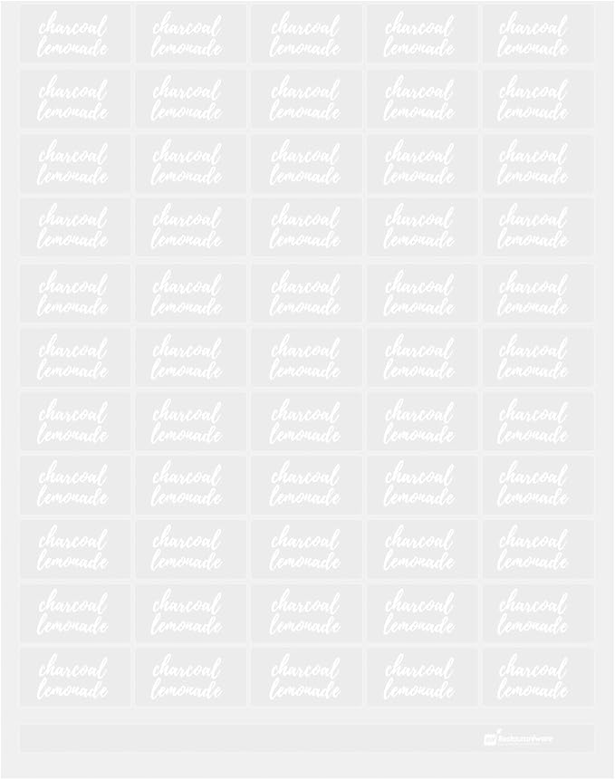 Restaurantware Label Tek 1.9 x 1 Inch Charcoal Lemonade Juice Bottle Labels 100 by Restaurantware