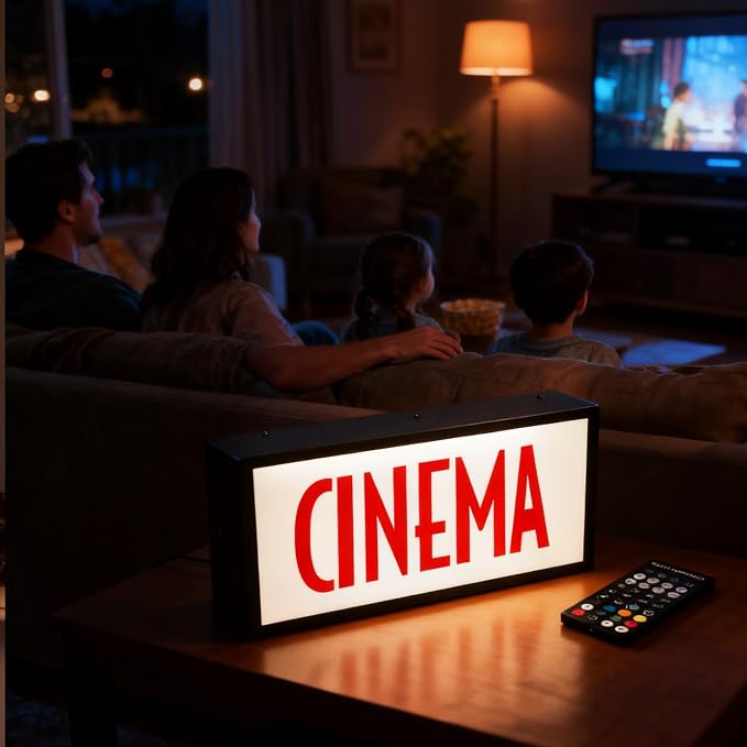 Vintage CINEMA Marquee Lightbox LED Cinema Sign - Image 2
