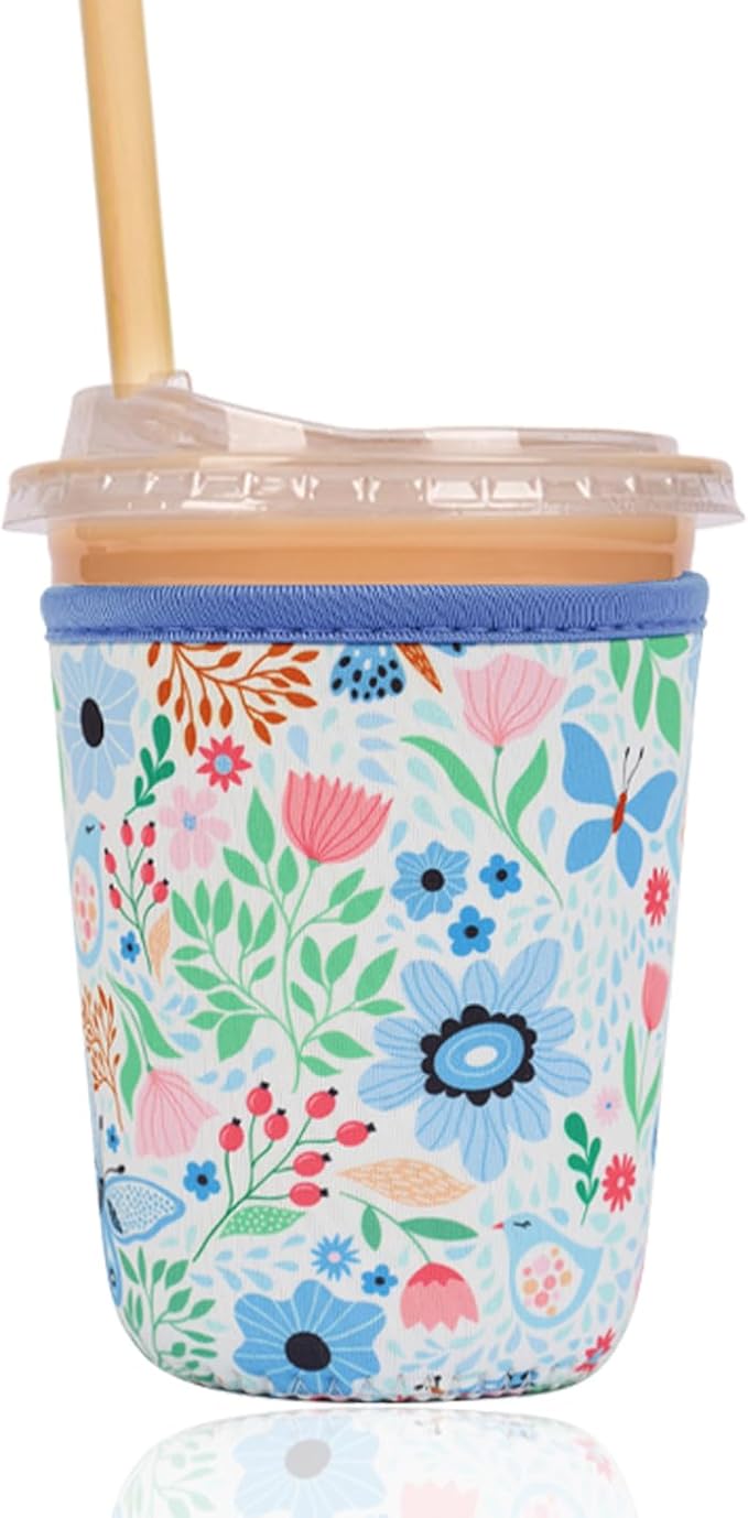 Reusable Insulated Sleeve for Iced Coffee Cup, Coffee Neoprene Sleeve for Cold by Unknown