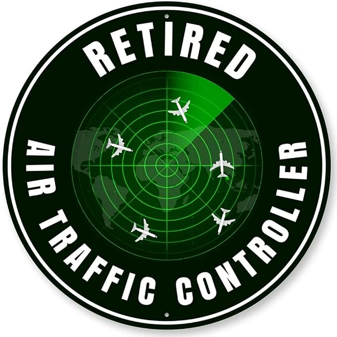 Retired Air Traffic Control Sign Aviation Decor Gift Funny Bathroom Bedroom by Unknown