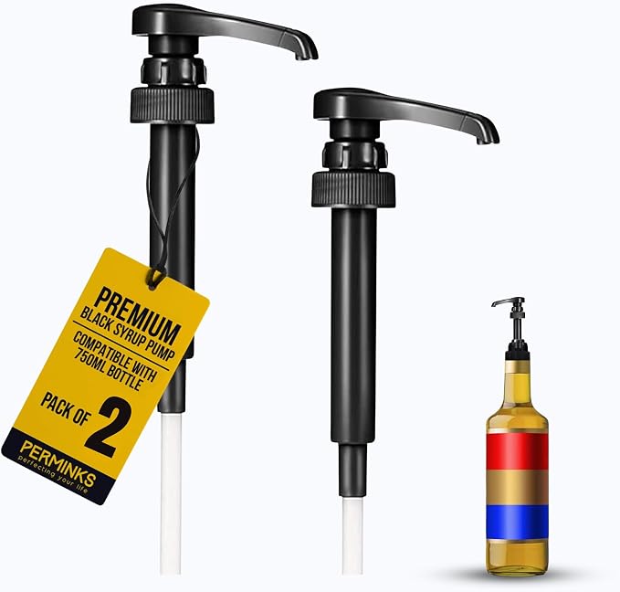 Syrup Pumps Compatible with Torani and Davinci Bottles by PERMINKS