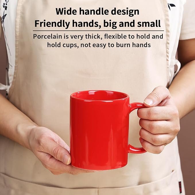 Evanda Coffee Mugs Set of 6 Pieces 12oz, Ceramic Cups - Image 5