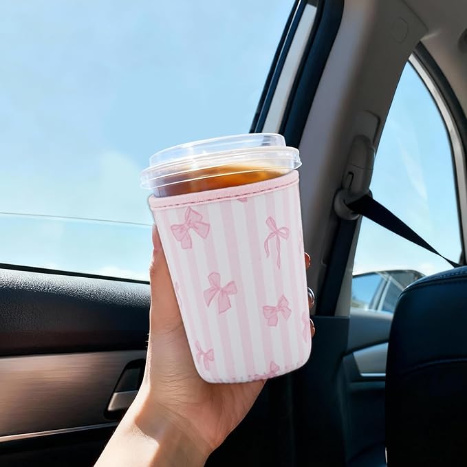 Reusable Insulated Sleeve for Iced Coffee Cup, Coffee Neoprene Sleeve for Cold - Image 4